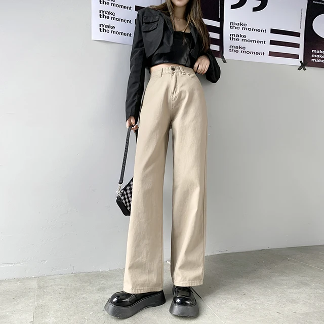 ZOENOVA High Waist Straight Leg Jeans: