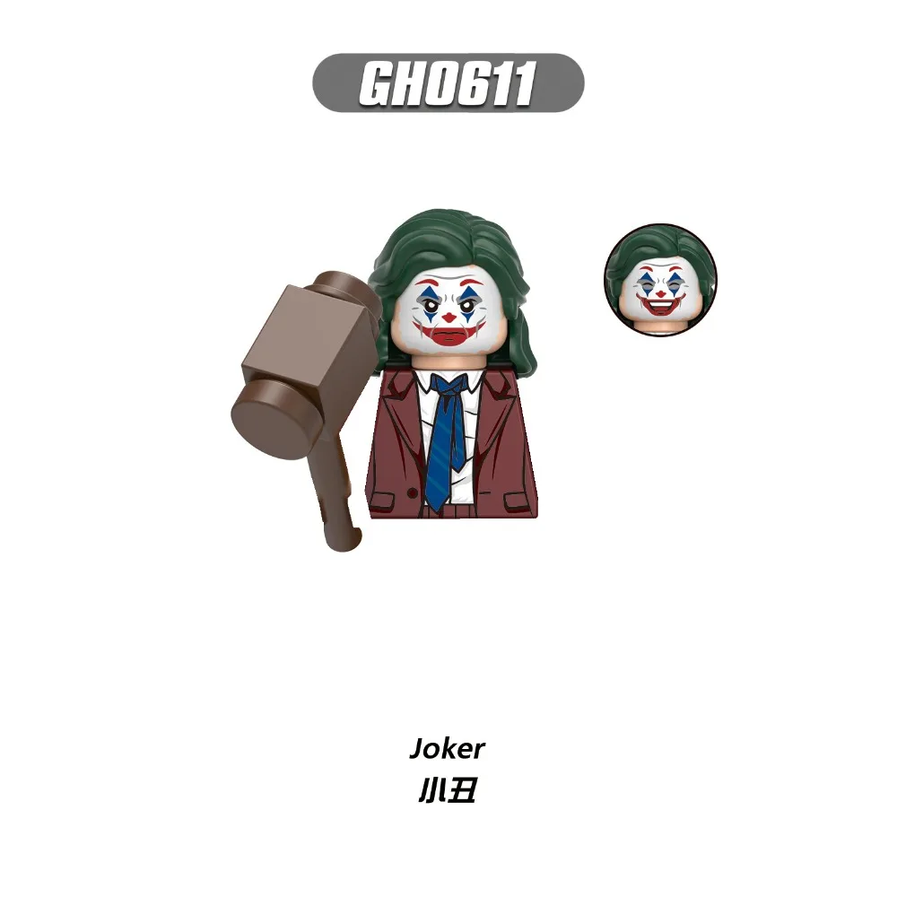 Movie Series Mini Action Figure Doll Joker Harley Quinn Puzzle Assembly Toy Building Block Doll Children's Gift Collect Ornament