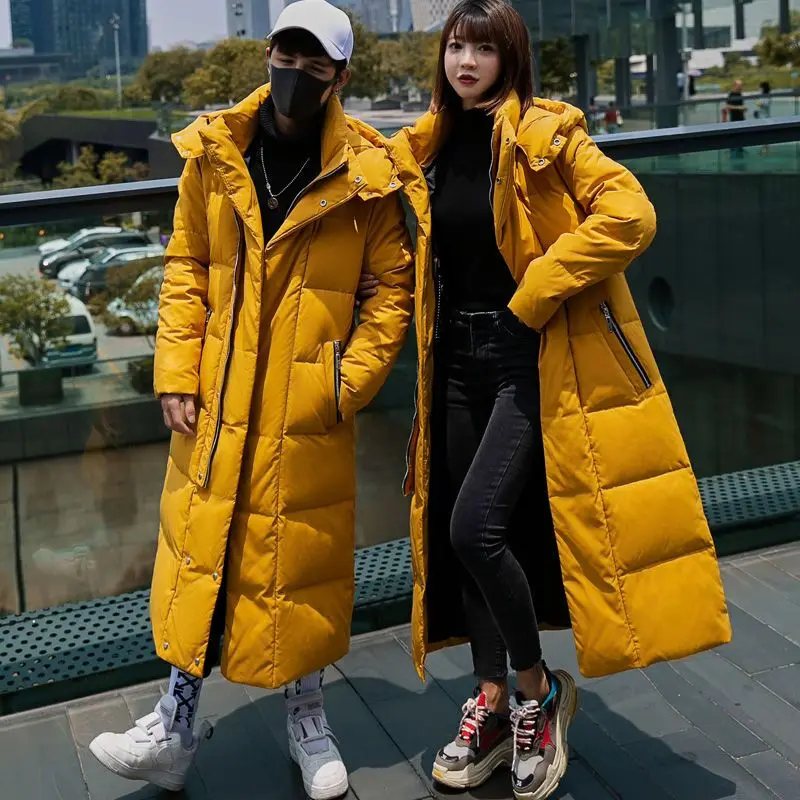 2023 New Women Down Cotton Coat Winter Jacket Female Medium Long Padded Parkas Lovers Outwear Hoodie Loose Plus Size  Overcoat