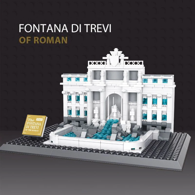 667PCS Trevi Fountain Of Roman Fontana Di Trevi Building Blocks