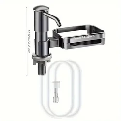 Premium Kitchen Soap Dispenser and Detergent Extender (Grey Set)
