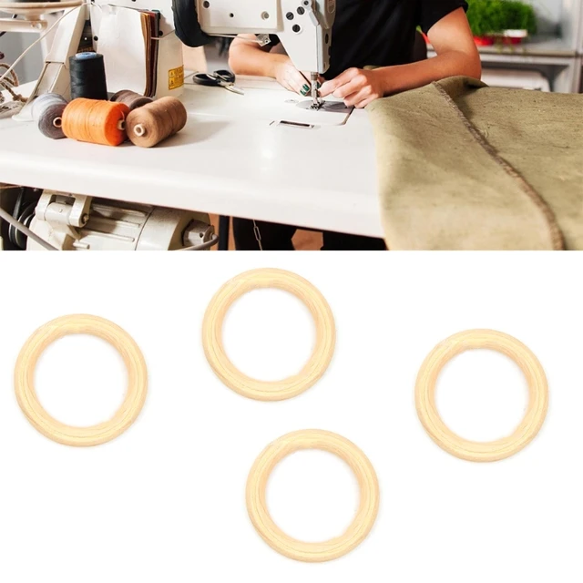 Unfinished Solid Wooden Rings 15-100MM Natural Wood Rings for