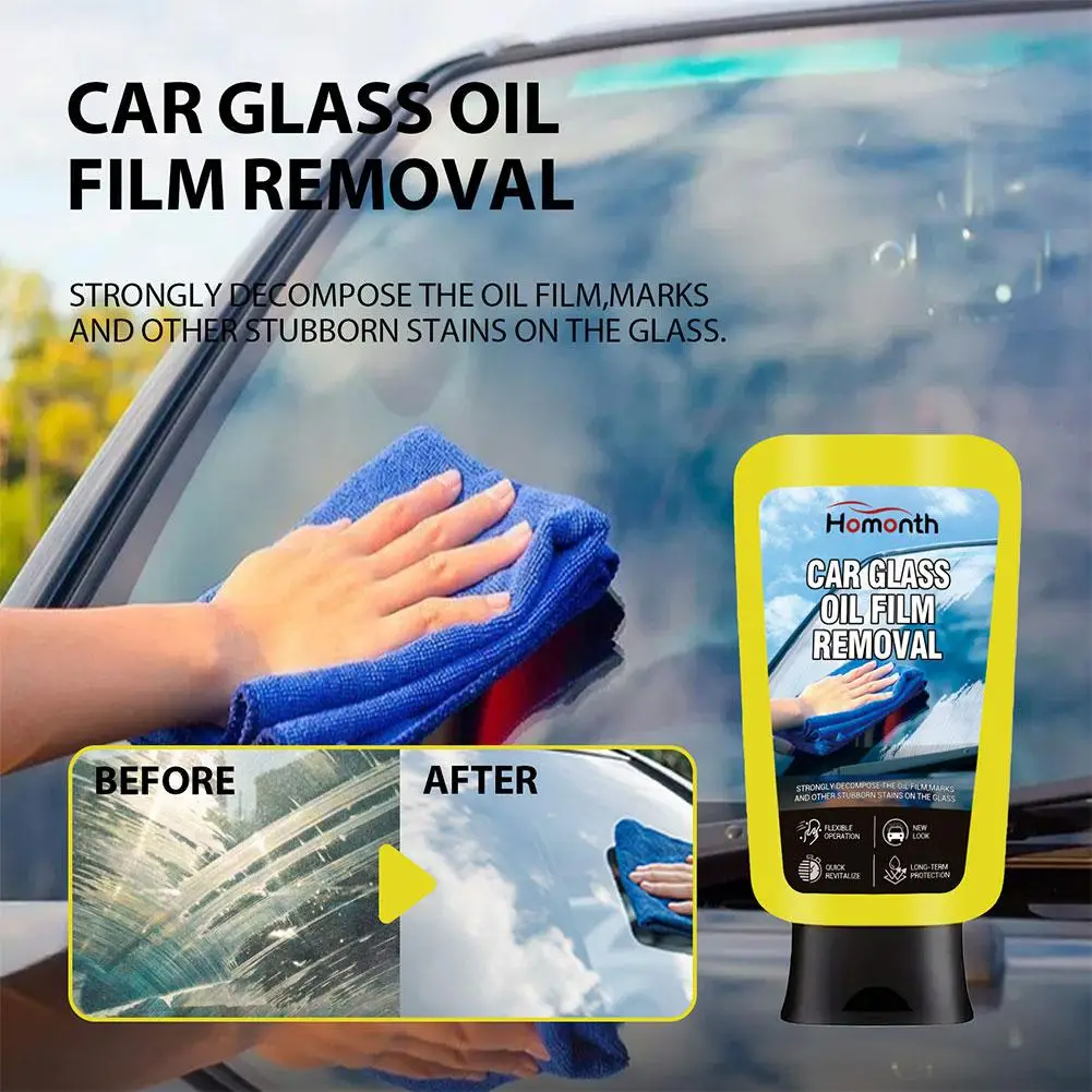 

Car Windshield Oil Film Cleaner Automobile Multipurpose Glass Cleaner Natural Deep Cleaning Glass Film Removal For Vehicles