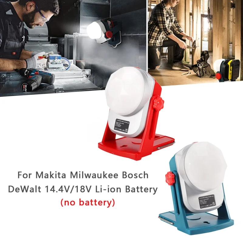 

Беспроводная лампа для фотовспышки Makita/Milwaukee/Bosch/DeWalt, литий-ионный аккумулятор 14,4 В/18 в, 18 Вт