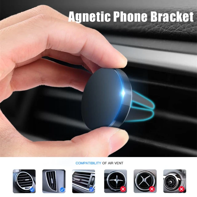 Support magnétique pour téléphone portable dans la voiture, grille  d'aération, aimant pour smartphone, support mobile, support GPS pour iPhone  13, 12, Poly, Xiaomi Mi, Huawei, Samsung - AliExpress