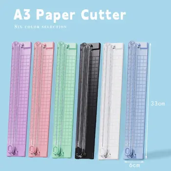 Taglierina per Carta A3/A4 Bidirezionale con Righello Estraibile, Macchina Tagliacarte Portatile per Scuola e Ufficio
