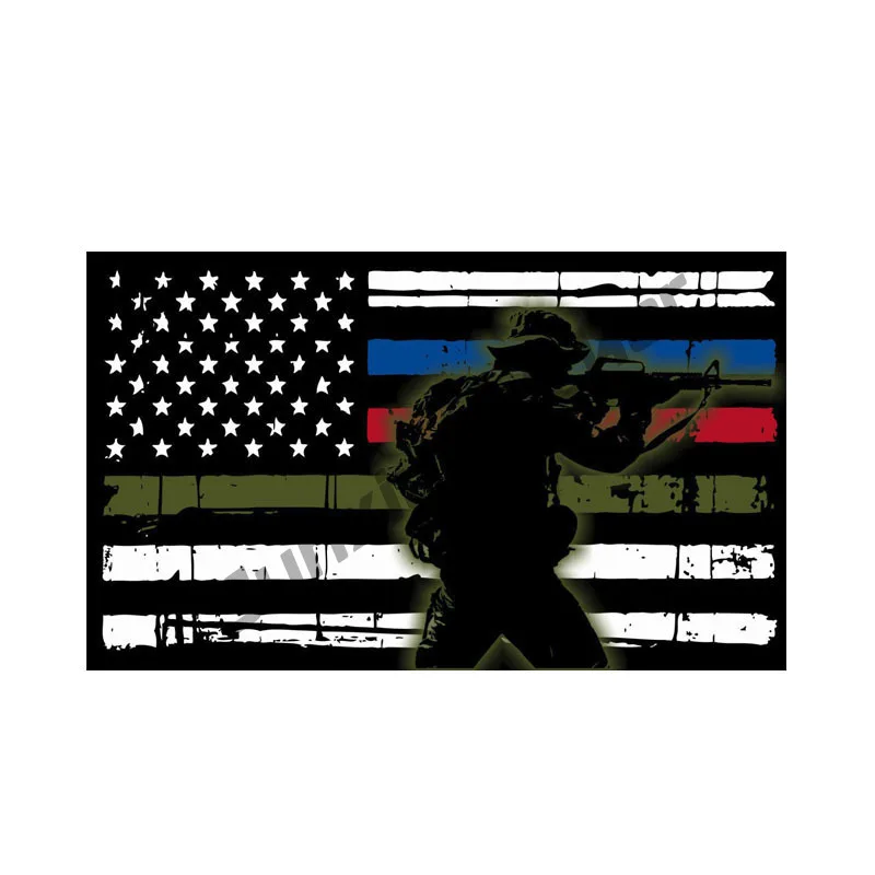 

Противопожарный флаг Gunny Solider виниловые автомобильные наклейки для окна бампера БАГАЖНИКА АВТОМОБИЛЯ ноутбука УФ-защита украшение 16*10 см
