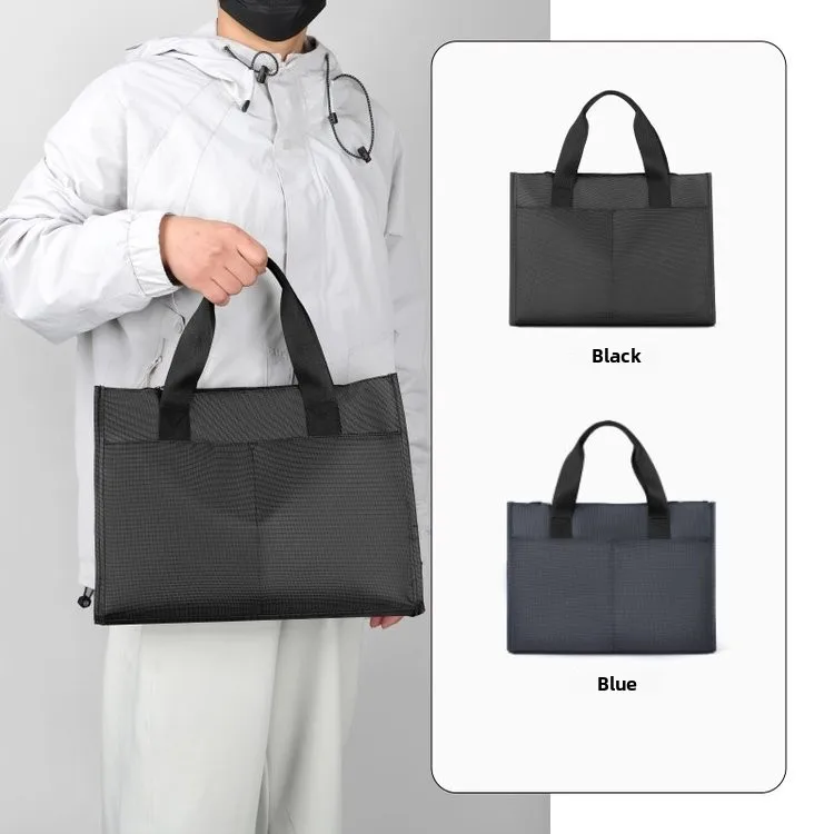 Large Capacity Oxford Cloth Men's Briefcase Casual Business Multi-layer Computer Bag Handbag for Commuting And Leisure - 2
