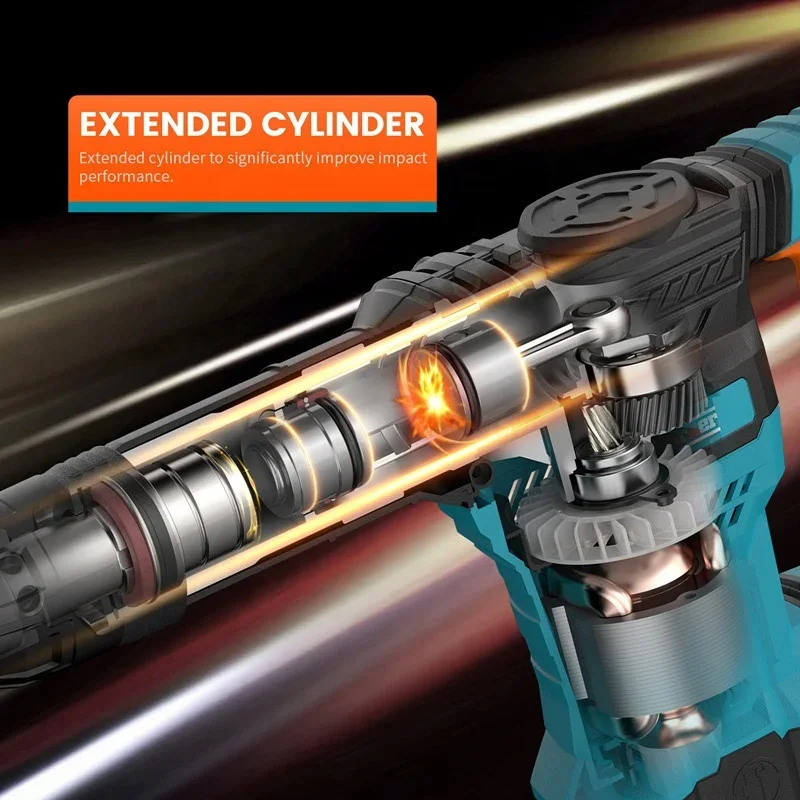 Berserker 1300W SDS-Plus Rotary Hammer Drill Corded Demolition Hammer for Concrete 5