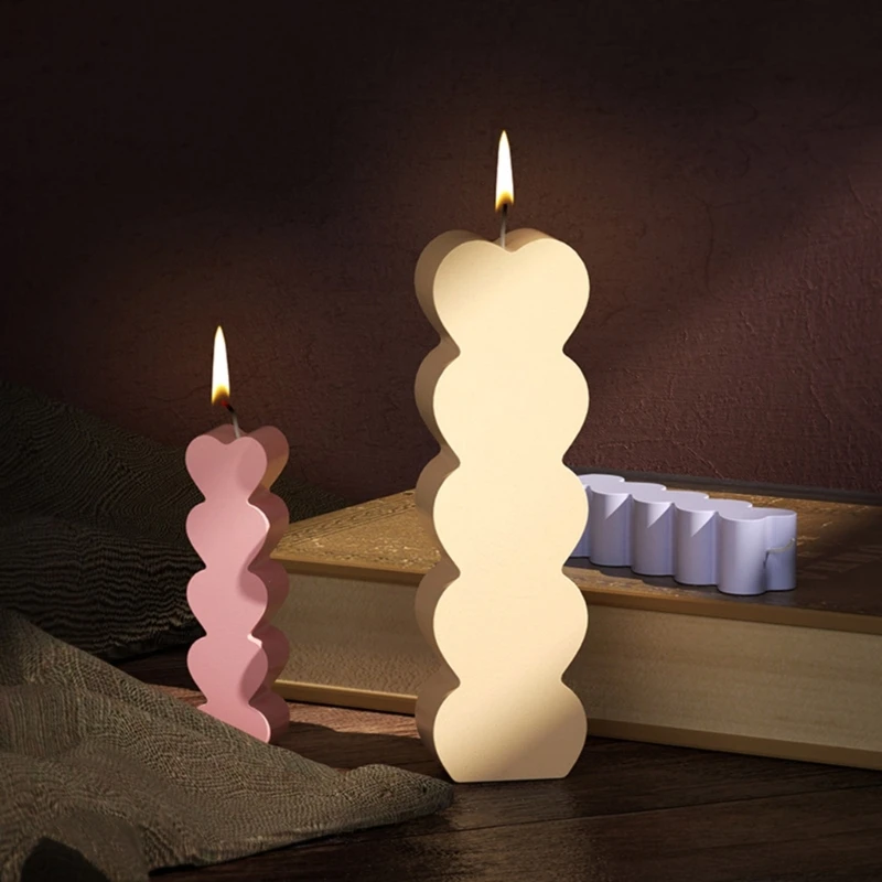

Love Heart Silicone Mold for Candle Making, Resin Mould Ornaments Epoxy Resin Casting Mold