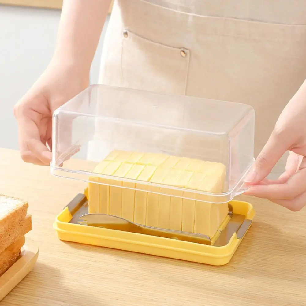 Butter Cheese Cutter Storage Box with Lid Household Kitchen Baking Food Butter Refrigerator Fresh Keeper Container Baking Tool