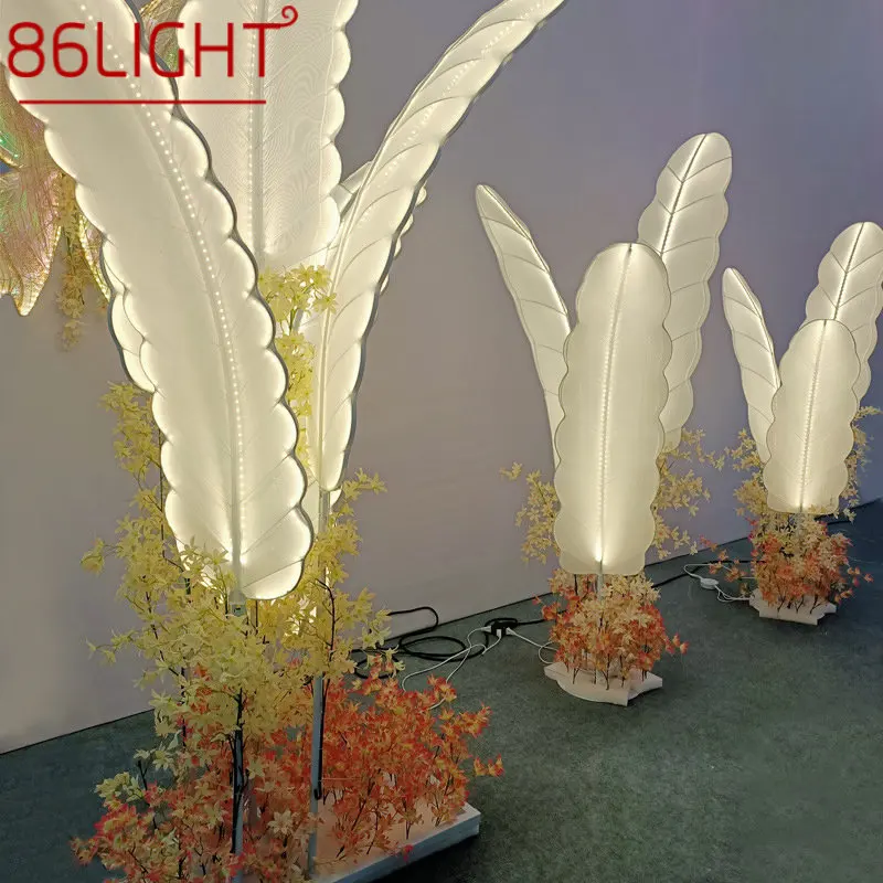 

86LIGHT Modern Atmosphere LED Shining Leaf Shape Lamp White Hand-made String Light Decoration Wedding Party
