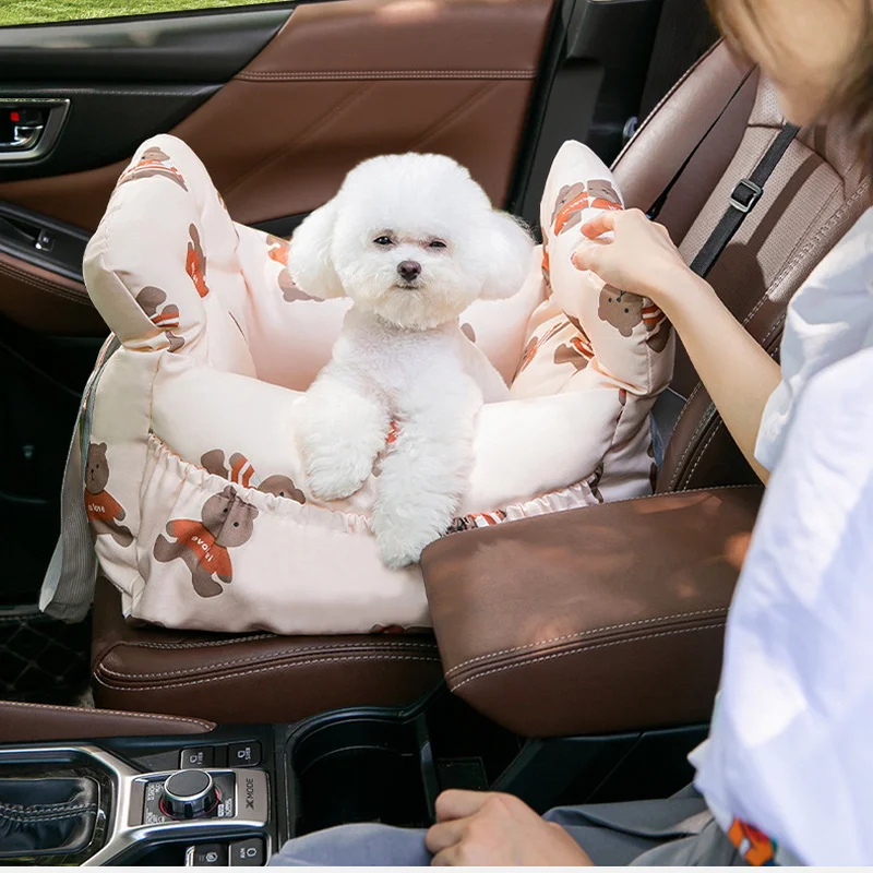 Siege De Voiture Pour Chien Portable Pet Dog Car Seat Nonslip Carriers Safe  Car Box Booster Kennel Bag for Small Dog Cat Travel - AliExpress