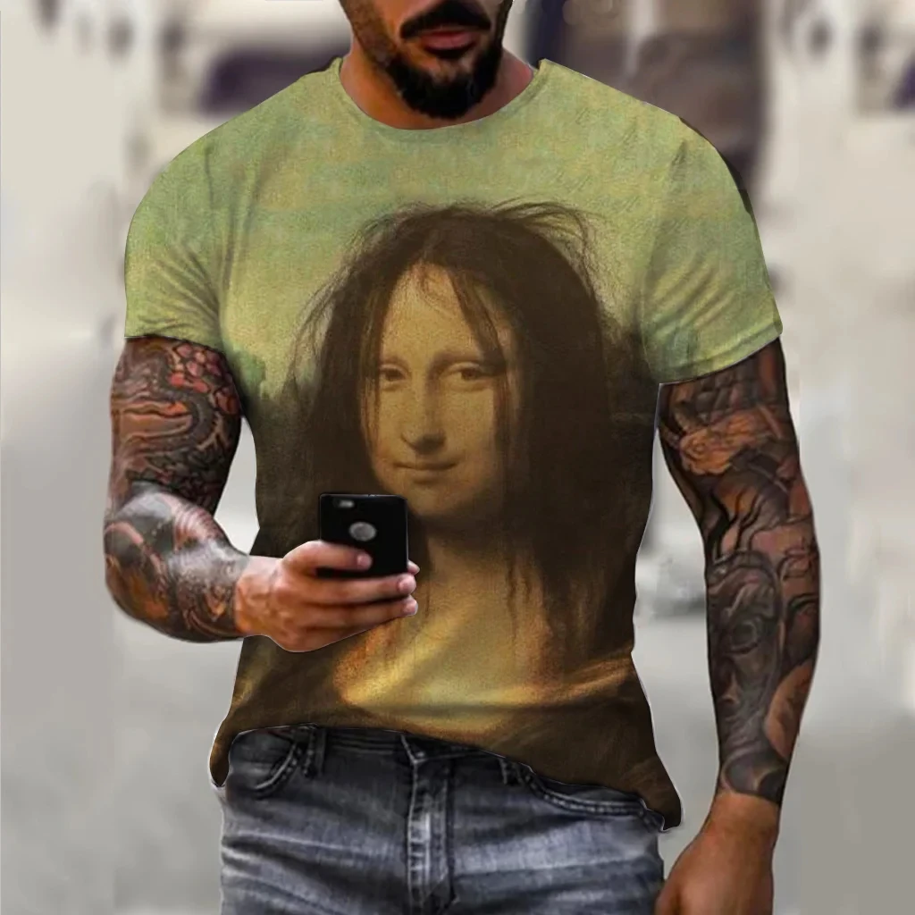 Camiseta Masculina Com Estampa De Águia 3D - Manga Curta