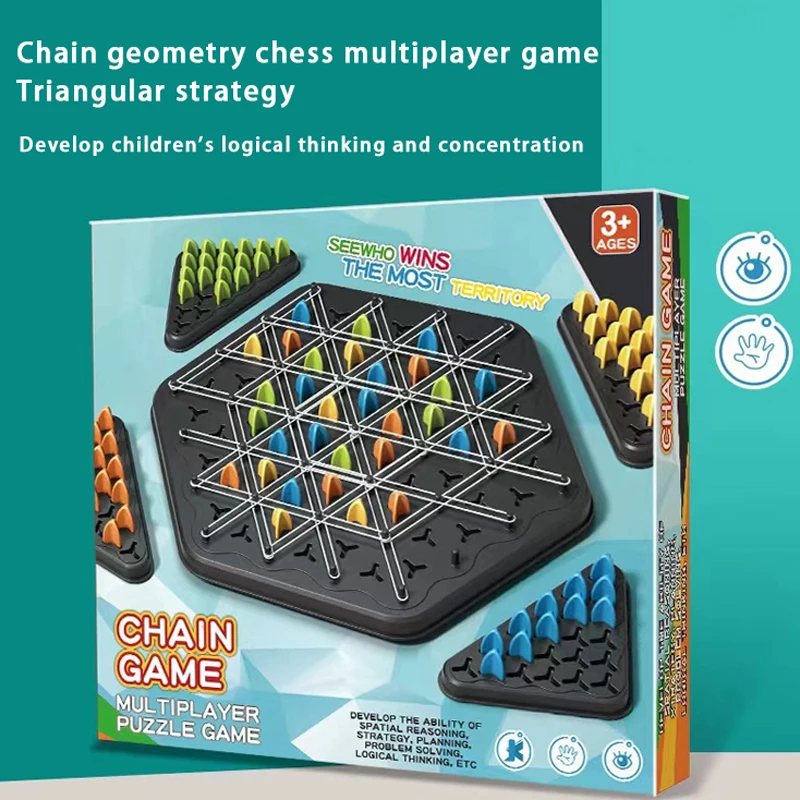 tapple board game Cross border triangle chain chess table puzzle game family parent-child interactive exercise logic toys 6