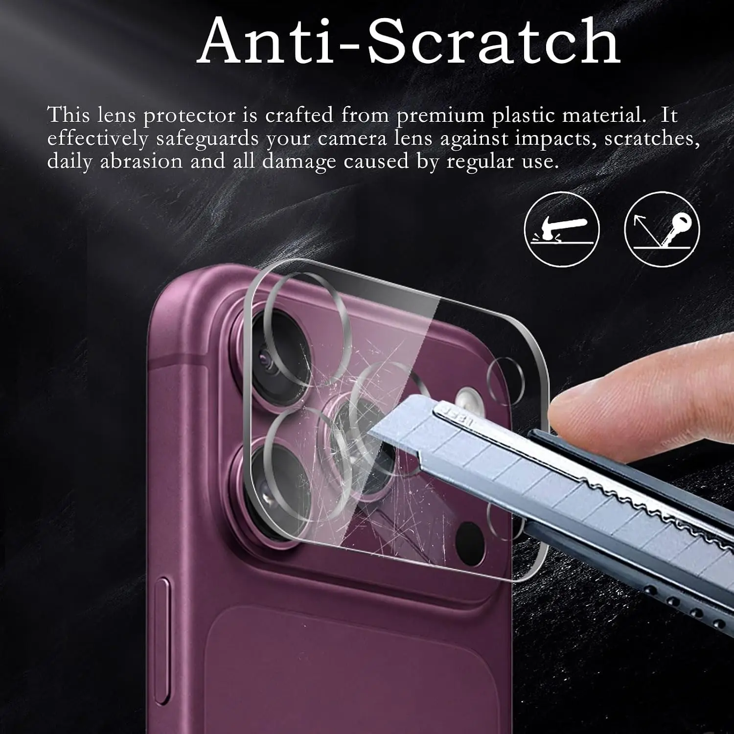 Premium Tempered Glass Camera Lens Protectors - Clear Anti-Scratch Films