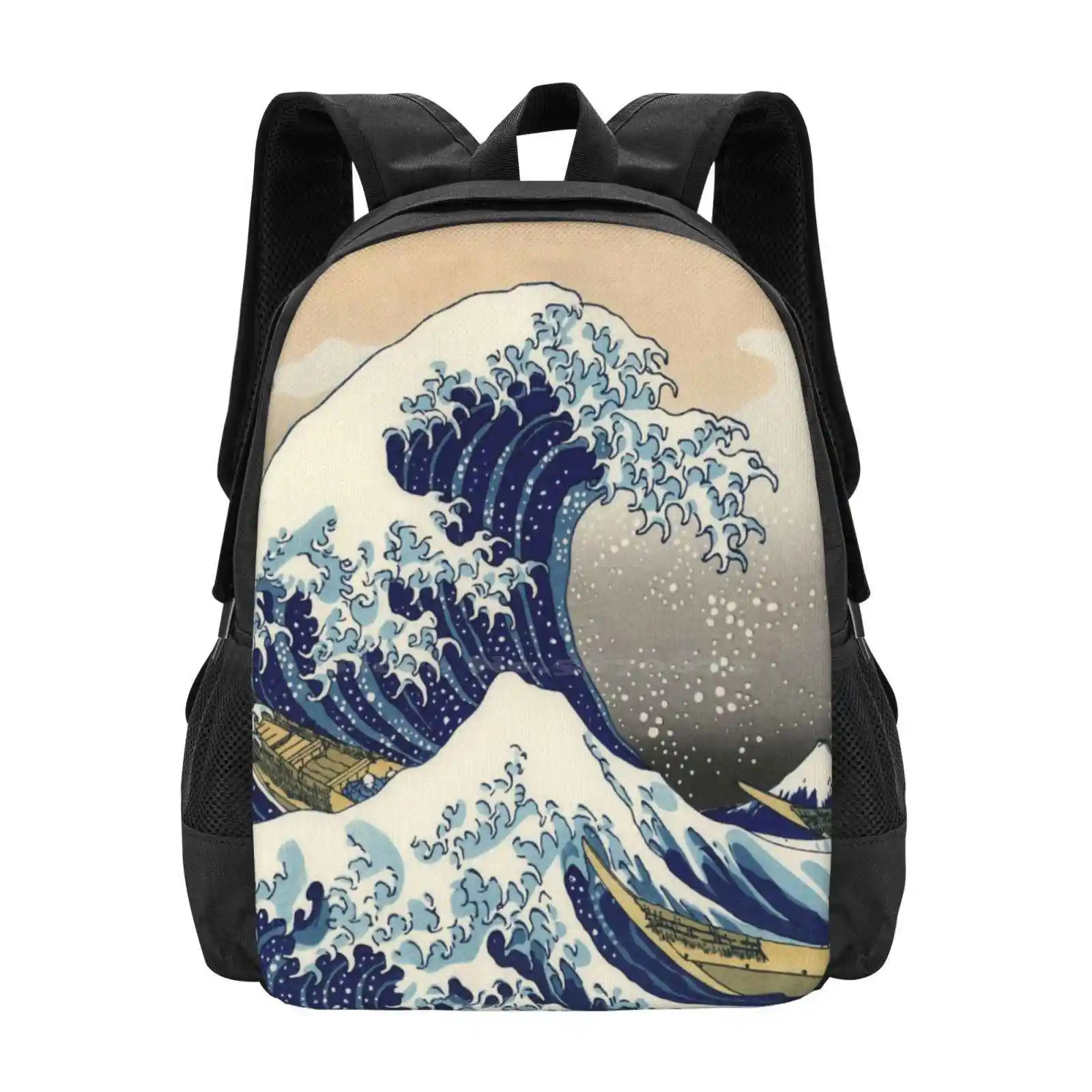 

Great Wave Of Kanagawa Bag Backpack For Men Women Girls Teenage Hokusai Japanese Wave Great Wave Of Kanagawa Water