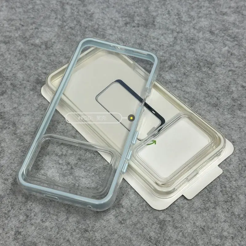 Minimalist Color-Blocked Two-in-One Silicone TPU Case - Shockproof Bumper Cover