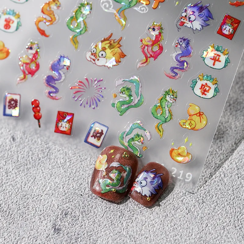 

[Meow.Sensei] 5d Stereo Nail Stickers Adhesive Nail Sticker Ornament Jelly Series M219