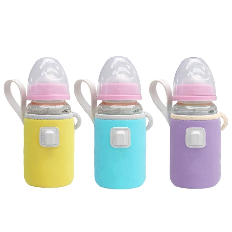 

USB Milk Warmer Bags Travel Water Heat Keeper with Charging Cable & Handle Baby Nursing Bottle Heater for Car Stroller