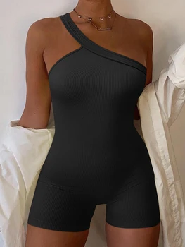 Women’s One-Shoulder Yoga Jumpsuit 1