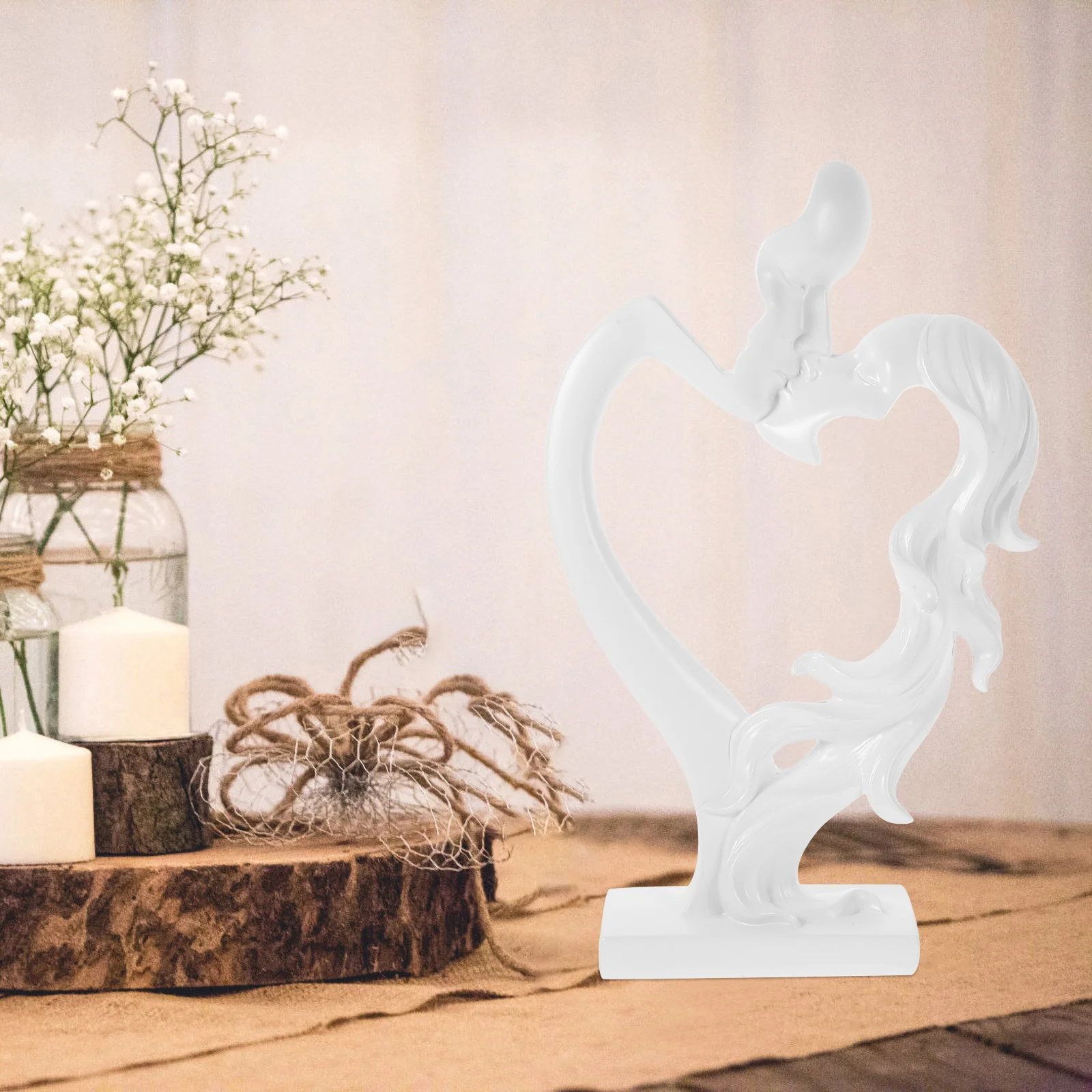 

Couple Ornaments Lover Statue Wedding Decor Resin Desktop Minimalist Crafts Sculptures Household