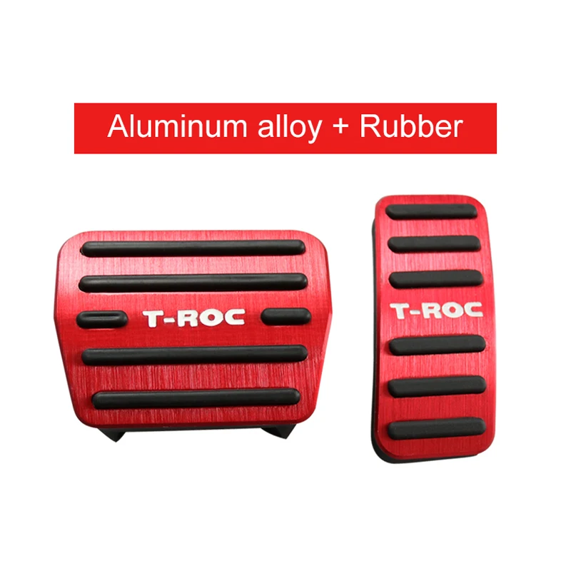 For Volkswagen VW T-ROC T ROC Aluminum Car Accelerator Brake Pedal Non-Slip Cover Protection Accessories