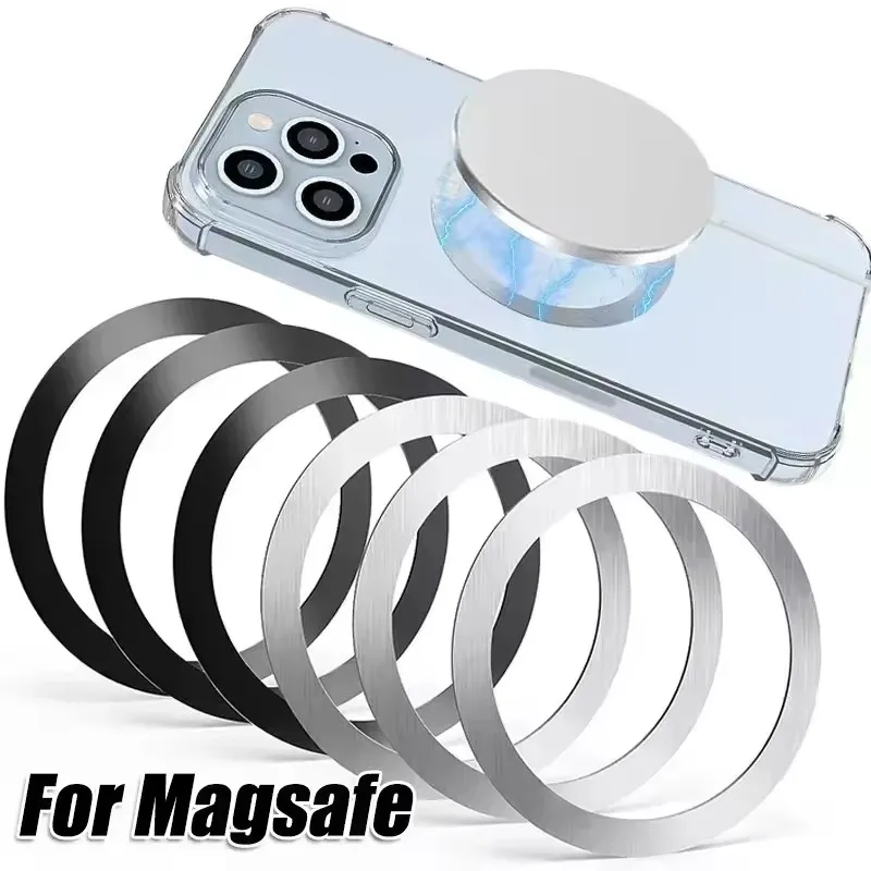 Magsafe 마그네틱 플레이트 링용 10/5pcs 범용 금속 스티커 지원 무선 충전기 자석 자동차 홀더용 금속 플레이트 시트