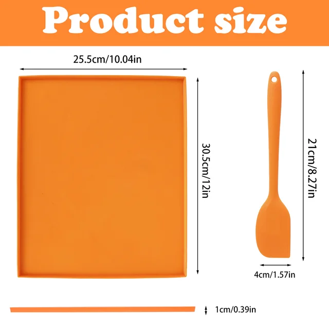 4/6Pcs Silicone Food Baking Mat Meat Vegetables Dehydrator Sheets with Edge Non-stick Cake Board Baking Tray Kitchen Accessories 6