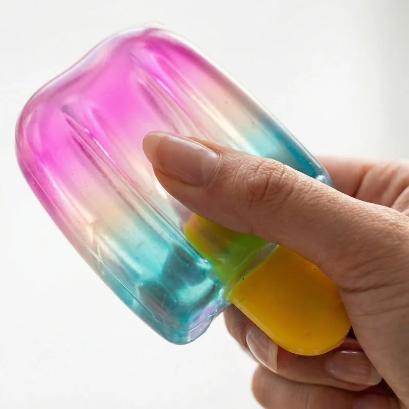 Fidget Squishy Toys Popsicle Squeeze Funny Gradient Color Super Soft Stress Relief TPR Material Safe Party Adults Creative Gifts