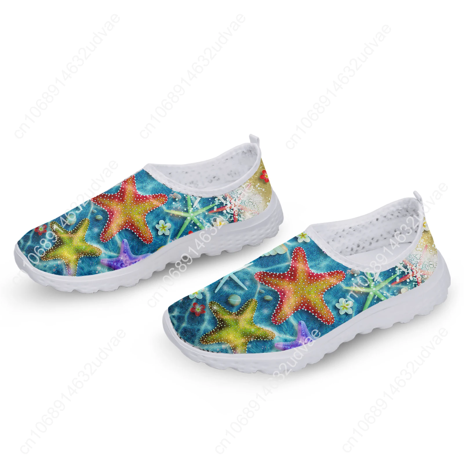 Fashion Undersea Starfish Print Lightweight Leisure Shoes New Women's Slip On Shoes Comfort Casual Sneakers Zapatos