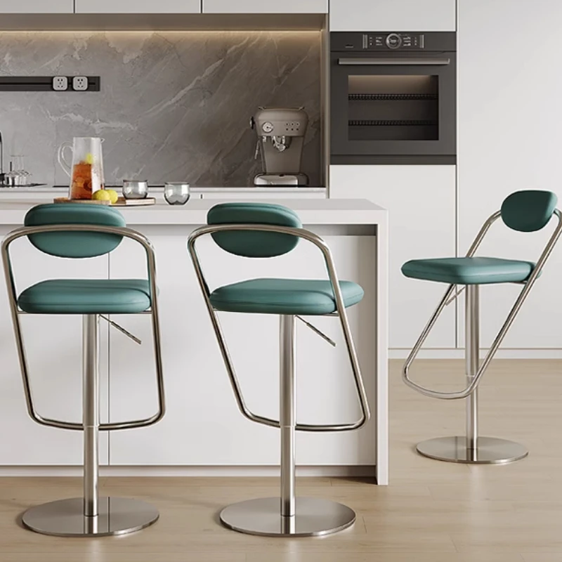 Modern Minimalist Bar Stools Balcony Hairdressing Ergonomic Bar Stools White Aesthetic Comfortable Metal Sillas Furniture