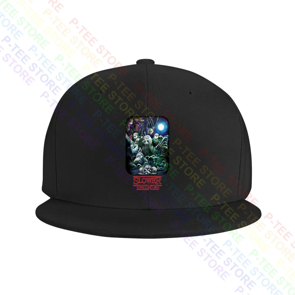 Sloth Funny Slower Things Inspired Stranger Th!Ngs Baseball Cap Snapback Caps Knitted Bucket Hat