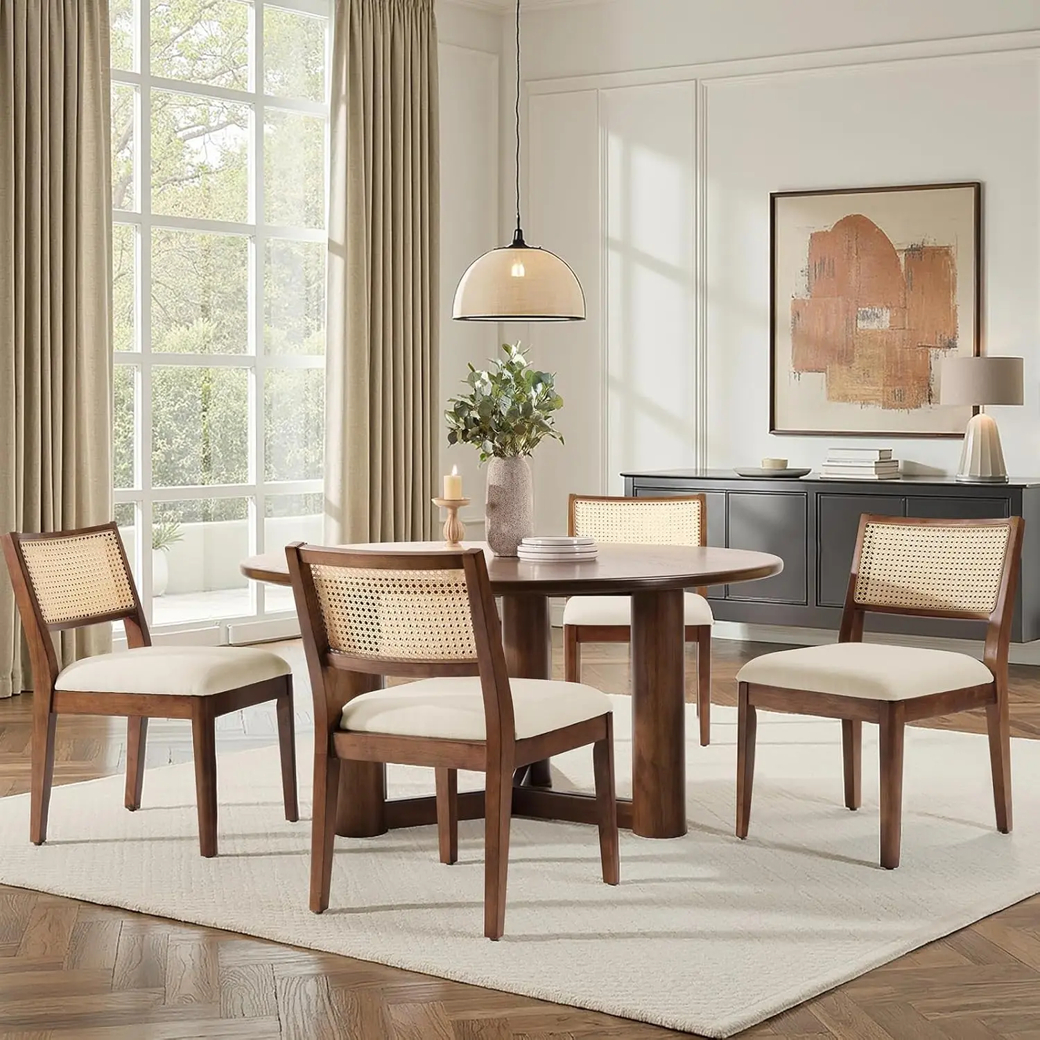 Rattan Dining Chair Set of 4 - View 1