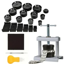 22 - Piece Watch Repair Tool Set with Pressure Plates, Dust Cloth, and Cover Presser (1 set)