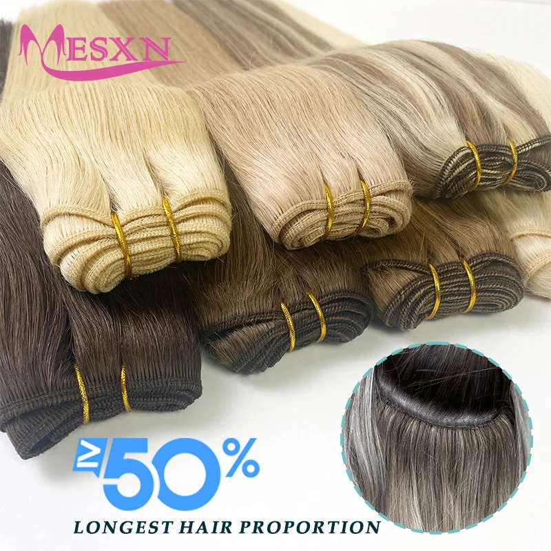 Human Hair Wefts Extensions Hair Weaves Bundles Real Human Natural Straight Black Brown Blonde thick human hair extensions