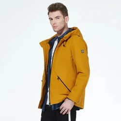 ICEbear 2023 New Men's  Lightweight Cotton Jacket Casual Trend Coat Male Windbreaker for Autumn MWC3169I