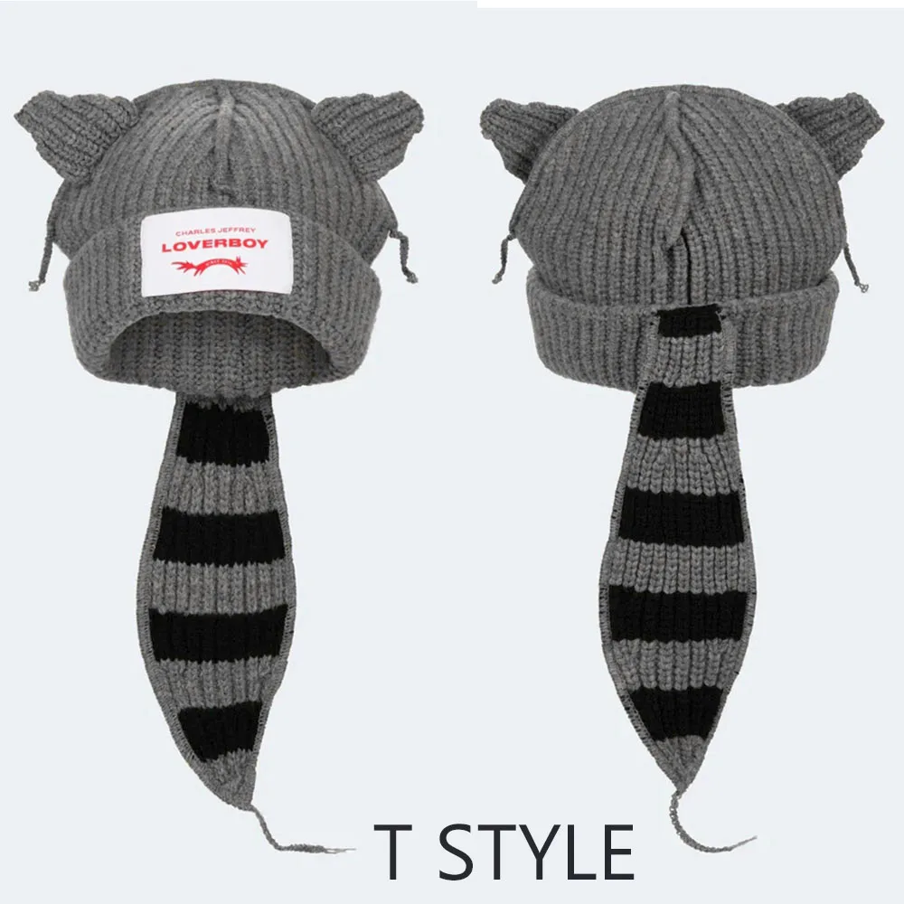 Winter Skullies Cute Women Long ears fox Hat Crochet Knitted Hat Costume Beanie Hats Women christmas Gift Hip-hop Cap knitted hat knitted cap knitted beanie cotton beanie skullies beanies fashion beanies winter hat embroidered beanies