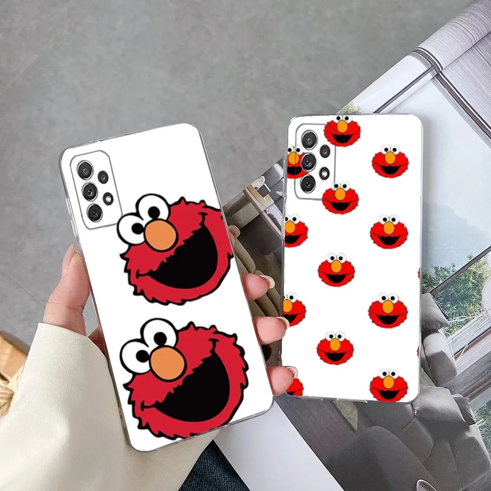 Custodia Per Telefono Trasparente Cartoon Cookie Monster Elmo Per Samsung Galaxy A71,70,52,51,40,31,A50,30S,21S,Note20Ultra Trasparente Cov