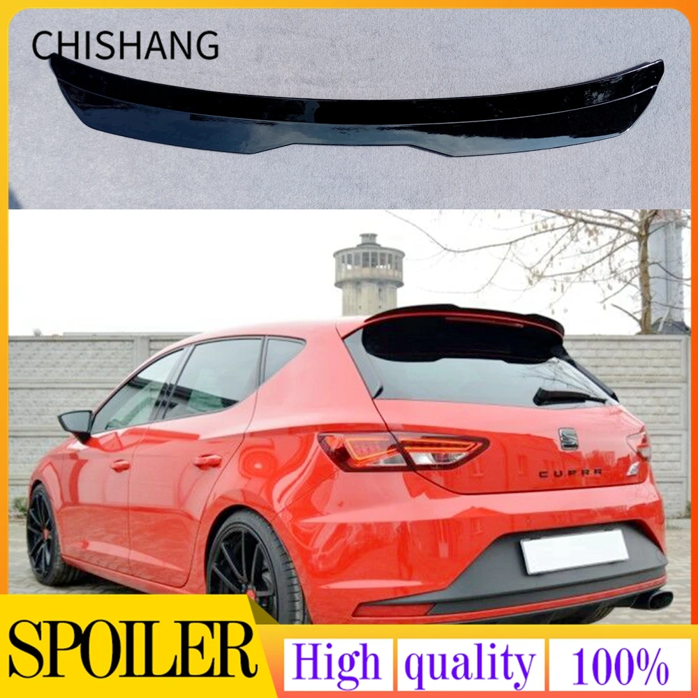 Фото Задний спойлер на крышу для Seat LEON 1P 5F MK3 ABS Автомобильная фотопроцедура для ST Cupra TGI / FR хэтчбек универсальный спойлер №1