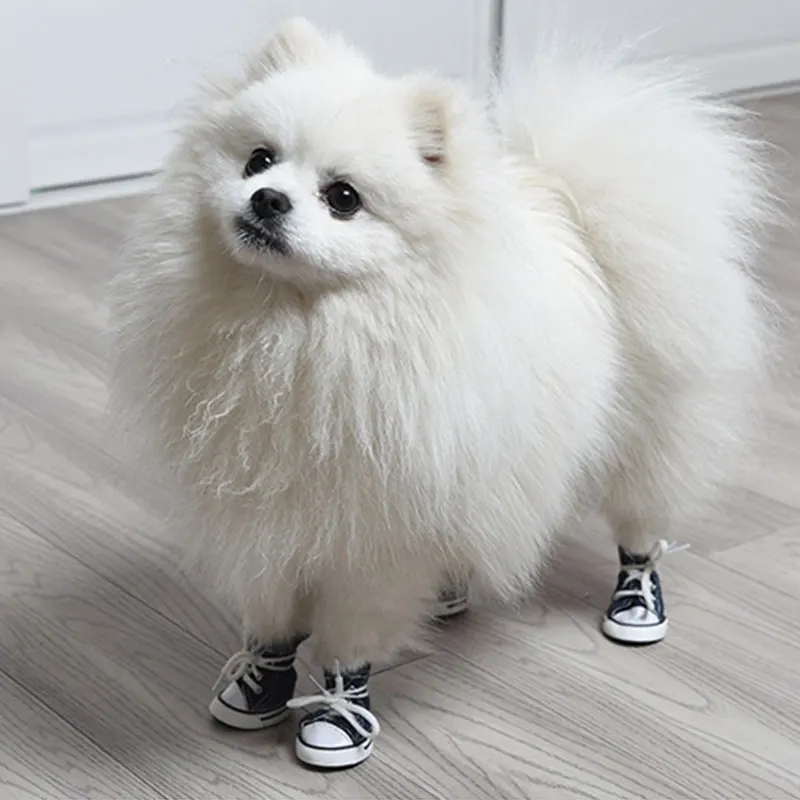 

Anti-skidding Denim Canvas Dog Shoes Pet Shoes Waterproof Shoes Sneakers Breathable Booties For Dogs Socks Pet Supplies