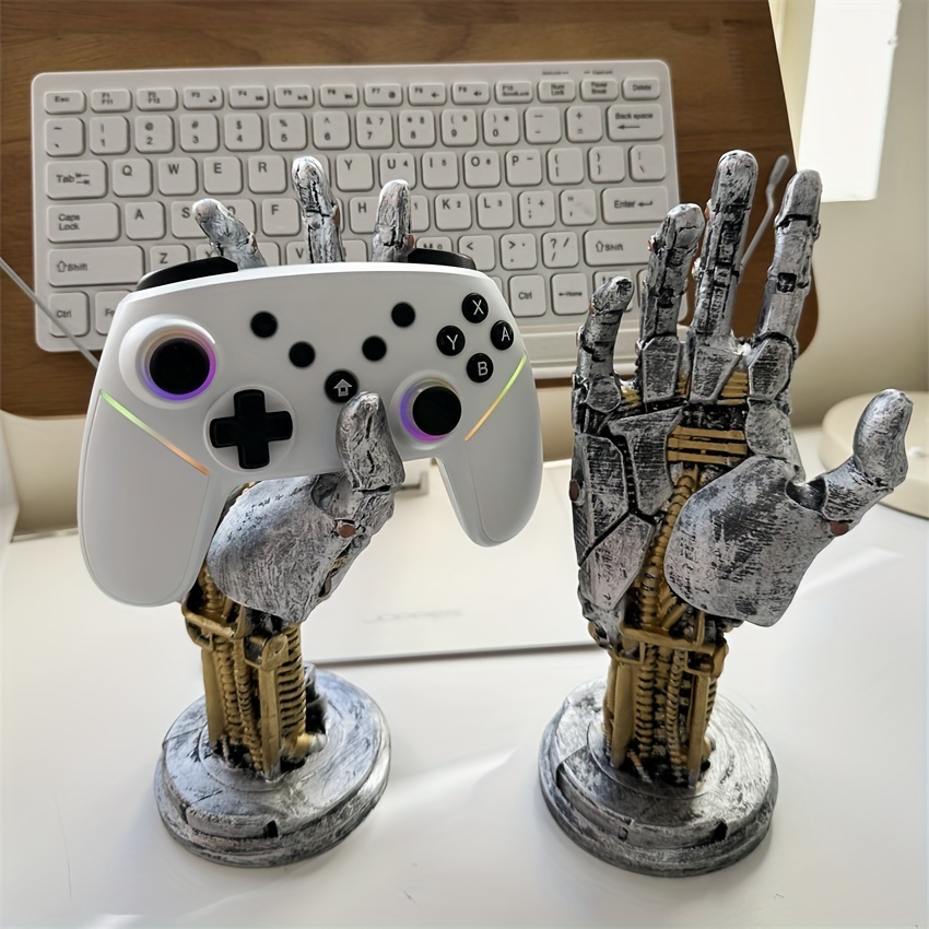 1pc Cyberpunk 3D Printed Game Controller Stand - Multifunctional Desktop Organizer, Suitable for Game Controllers and Mobile