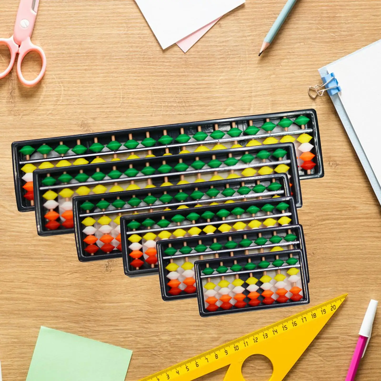 Professional Abacus Colorful Beads,Kid Calculating Tool Educational Toy with Reset Button for Kids Kindergarten Adults