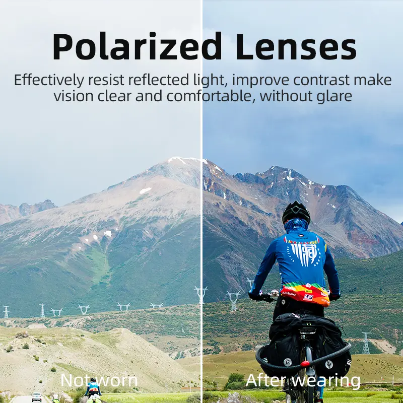 ROCKBROS Polarized Bike Glasses UV400 Sun Protection Cycling Sunglasses Ultralight Large Frame MTB Road Bicycle Eyewear Glasses - Image 4