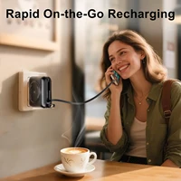 15000mAh Magnetic Wireless PowerBank Type-C 45W Fast Charging with Dual Cables AC Plug for iPhone 17 16 15 Airpods watch - Image 5