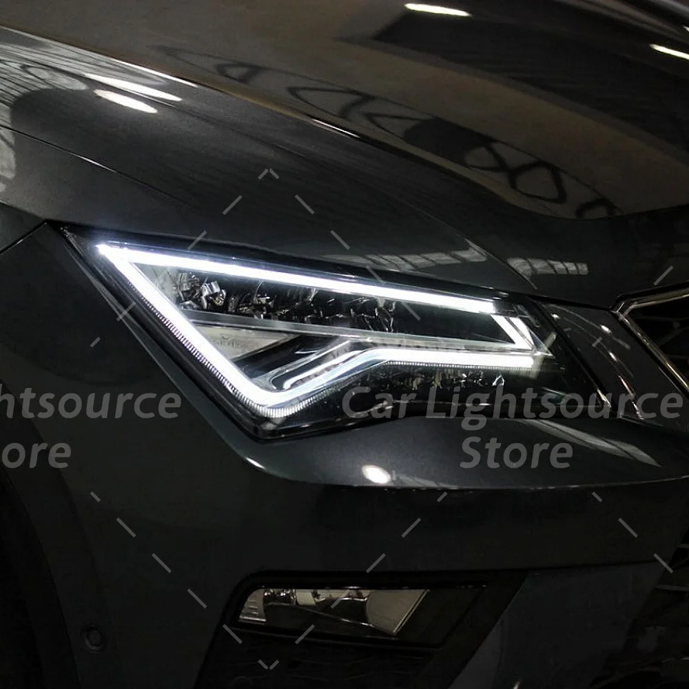 흰색 DRL LED 보드 SEAT Ateca Cupra 2016-2019 용 천사 눈 광원 헤드 라이트 주간 주행등 칩 모듈 575941475