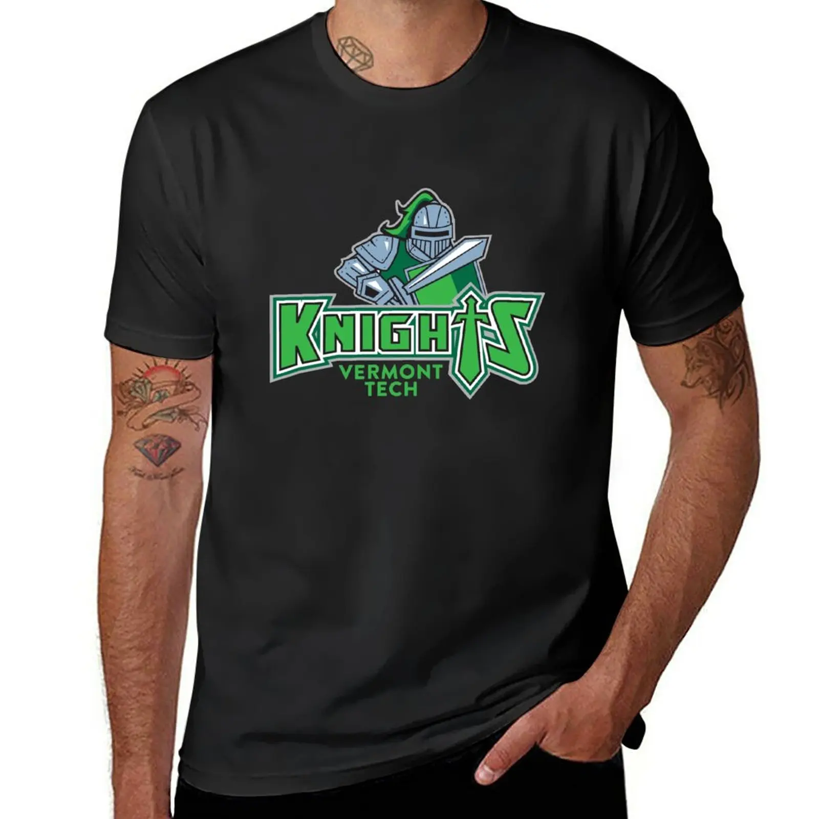 New Vermont Tech Knights T-Shirt Taglie Forti Magliette Personalizzate Magliette Per Uomo