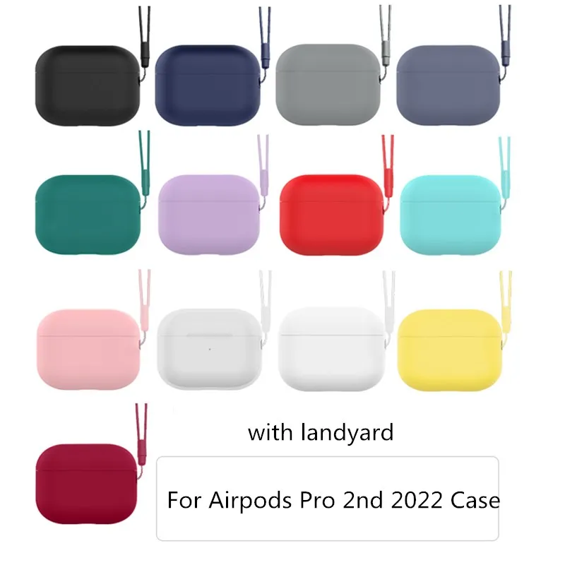 Custodia Morbida In Silicone Per Airpods Pro 2Nd Luxury Airpods Pro 2022 Pro Custodia Per Auricolari Di 2 Generazione Con Landyard Per Airpods Pro 2
