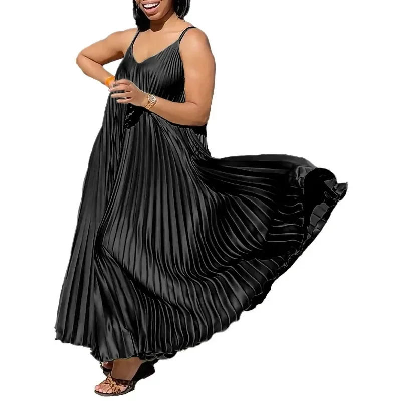 Платье женское летнее длинное на тонких бретельках