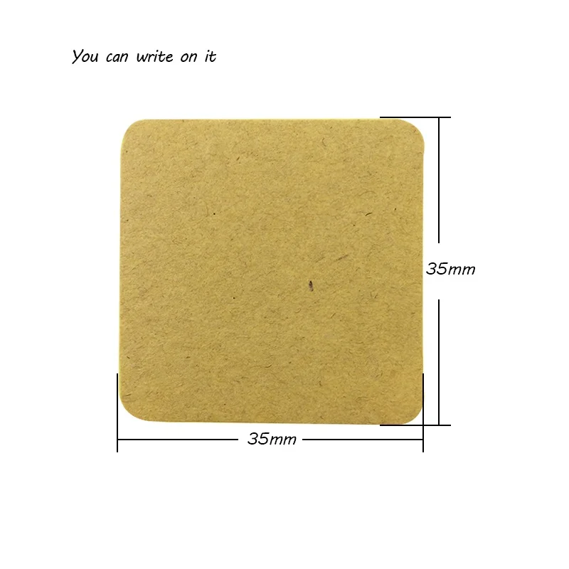 New Square Design Kraft Blank Sealing Sticker For Handmade Products DIY Note Gift Self-adhesive Packaging Label 100 Pcs/lot,self adhesive stickers,roll packaging stickers,packaging stickers,kraft paper stickers